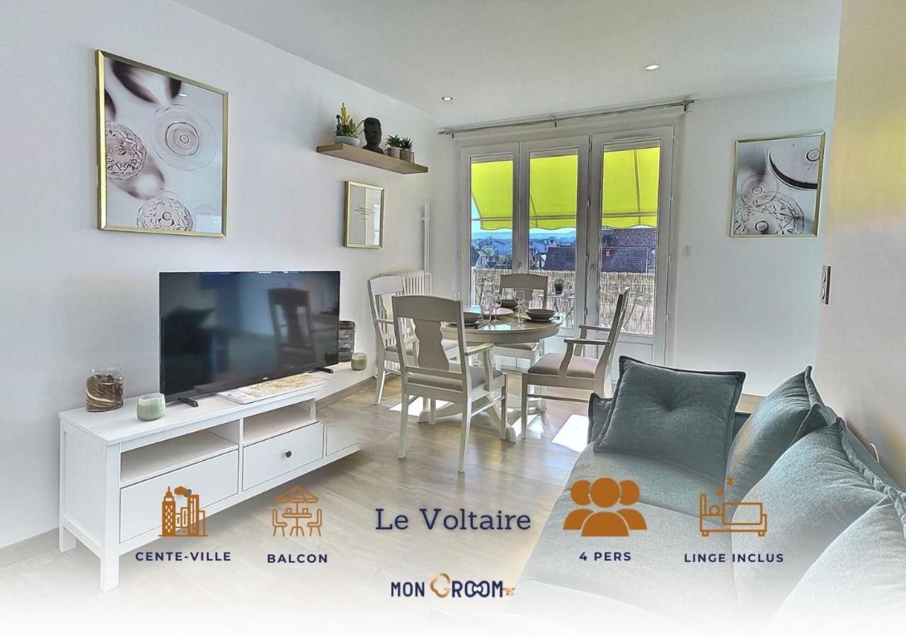 Le Voltaire - Balcon - 2 Chb - 3 Lits - 2 Min Gare Et Cente-Ville - Mon Groom Troyes Bagian luar foto